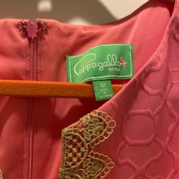 Pappagallo Bubblegum Pink and Gold Summer Dress Size 12 - Never Worn! - Picture 4 of 8